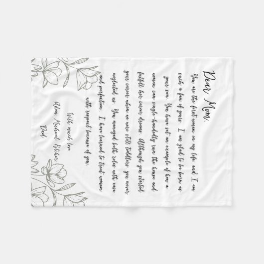 handschriftlich fleecedecke (Vorderseite (Horizontal))