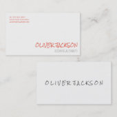 Handschriftlich | MINIMALISTISCH Visitenkarte (Vorne/Hinten)