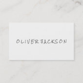 Handschriftlich | MINIMALISTISCH Visitenkarte (Rückseite)