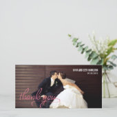 HANDSCHRIFTLICH Vielen Dank Karten - Pink (Stehend Vorderseite)