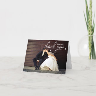 HANDSCHRIFTLICHE Hochzeit Vielen Dank Fotokarte Dankeskarte