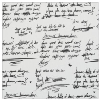 handschriftlicher Text Brief Schrift Kritzeleien G Stoff