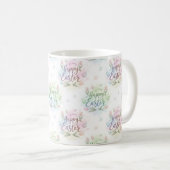 Handschriftliches Frohe Ostern Wasserfarbe Kaffeetasse (VorderseiteRechts)