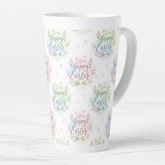 Handschriftliches Frohe Ostern Wasserfarbe Milchtasse (Rechte Ecke)