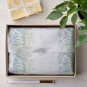 Handschriftliches Frohe Ostern Wasserfarbe Seidenpapier