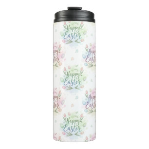 Handschriftliches Frohe Ostern Wasserfarbe Thermosbecher