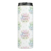 Handschriftliches Frohe Ostern Wasserfarbe Thermosbecher (Rückseite)