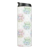 Handschriftliches Frohe Ostern Wasserfarbe Thermosbecher (Nach rechts gedreht)