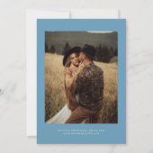Handschriftliches Skript Denim Blau Save The Date (Rückseite)