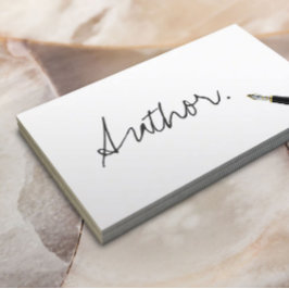 Handschriftskript für Autor und Freiberufler Visitenkarte
