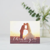 Handschriftzeichen | Hochzeit Danke, Postcard Postkarte (Stehend Vorderseite)