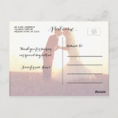 Handschriftzeichen | Hochzeit Danke, Postcard Postkarte (Rückseite)