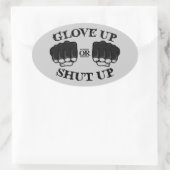 Handschuh auf oder schaltet auf ovaler aufkleber (Tasche)