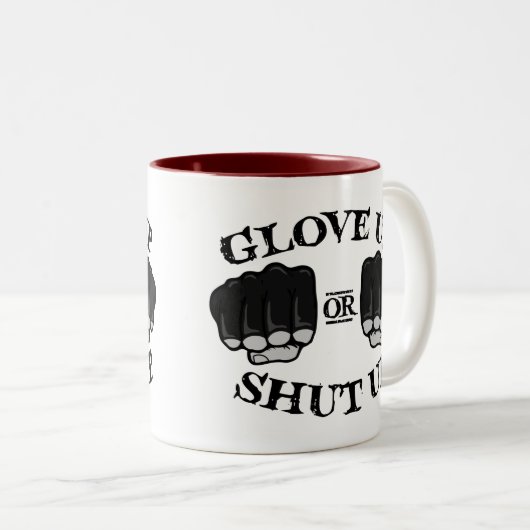 Handschuh hoch oder geschlossen zweifarbige tasse (VorderseiteRechts)