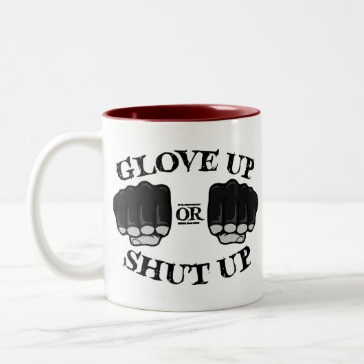 Handschuh hoch oder geschlossen zweifarbige tasse (Links)