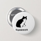 Handschuh-Kätzchen Button (Vorne & Hinten)