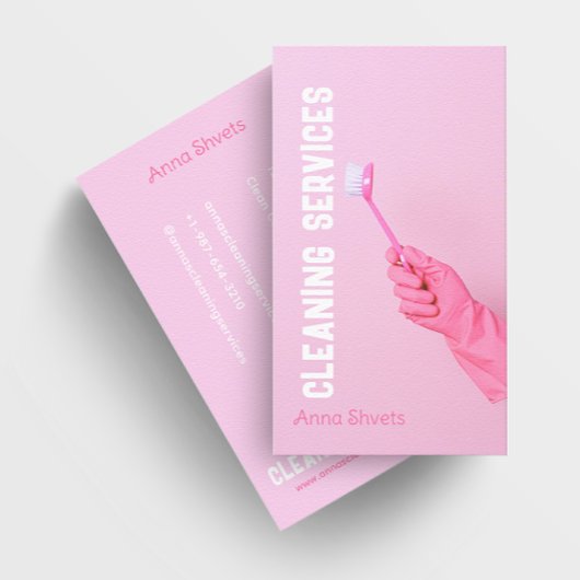 Handschuh mit Pinselreinigungsdiensten Visitenkarte