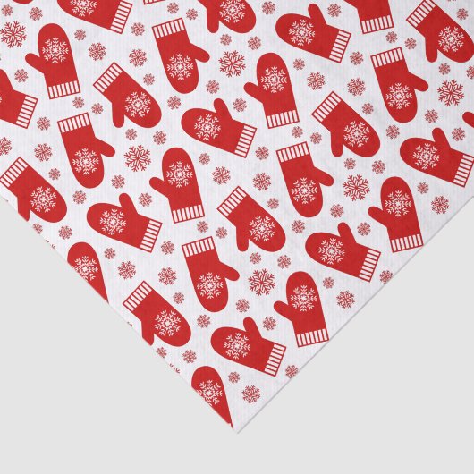 Handschuh-und Schneeflocke-Retro Seidenpapier (Ausschnitt)