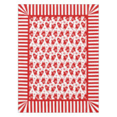 Handschuh-und Schneeflocke-Retro Tischdecke (Vorderseite)