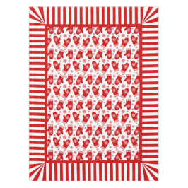 Handschuh-und Schneeflocke-Retro Tischdecke