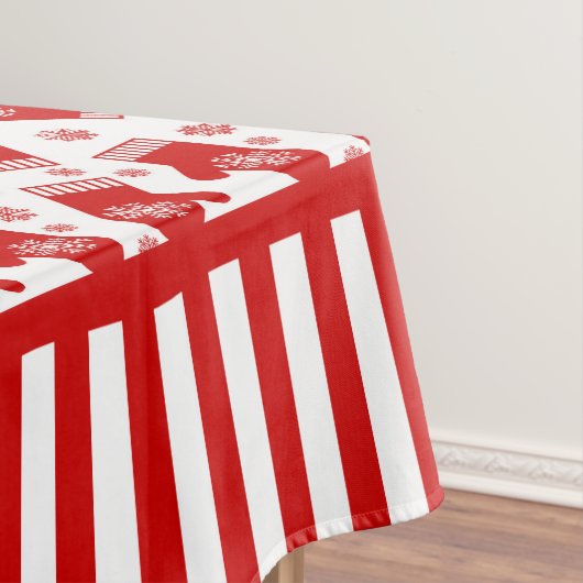 Handschuh-und Schneeflocke-Retro Tischdecke (Beispiel)