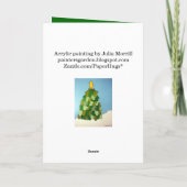 Handschuh-Weihnachtskarte Feiertagskarte (Rückseite)