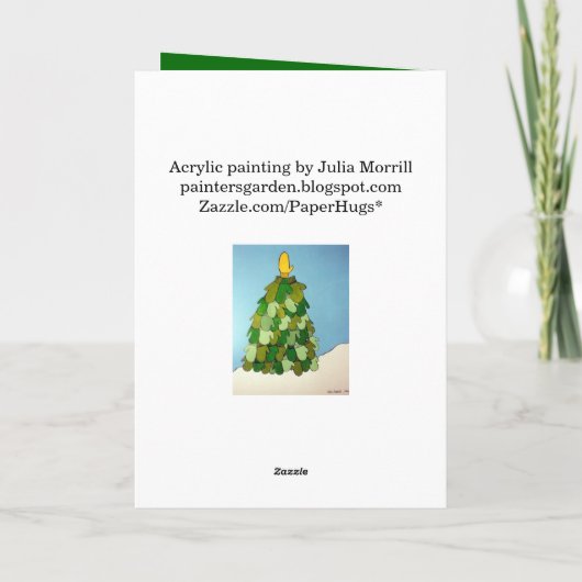 Handschuh-Weihnachtskarte Feiertagskarte (Rückseite)