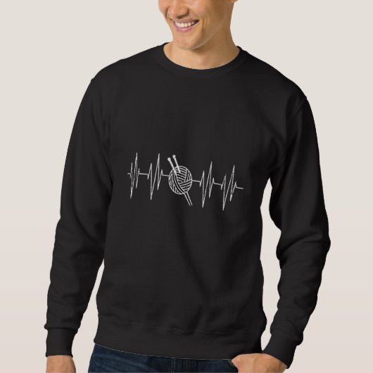 Handschuhbespannnadeln Wolle Stechstich Sweatshirt (Vorderseite)