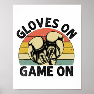 Handschuhe An Spiel An Boxer Sport Kraft Gym Athle Poster