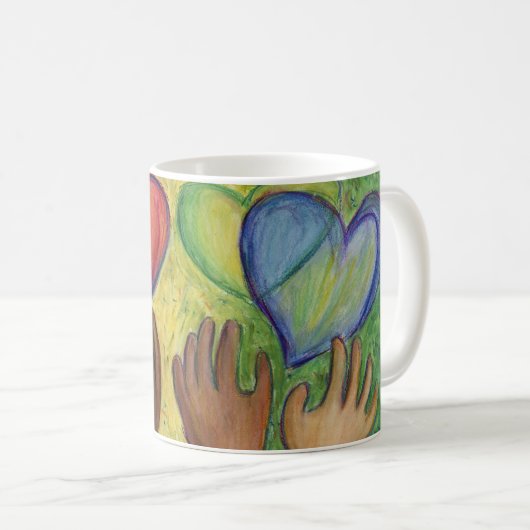 Handschuhe & Herz Diversity Liebe Art Custom Coffe Kaffeetasse (VorderseiteRechts)