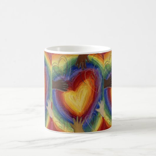 Handschuhe & Herz Diversity Liebe Art Custom Coffe Kaffeetasse (Mittel)