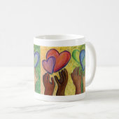 Handschuhe & Herz Diversity Liebe Art Custom Kaffe Kaffeetasse (VorderseiteRechts)