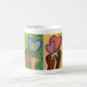 Handschuhe & Herz Diversity Liebe Art Custom Kaffe Kaffeetasse (Mittel)