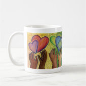 Handschuhe & Herz Diversity Liebe Art Custom Kaffe Kaffeetasse (Links)