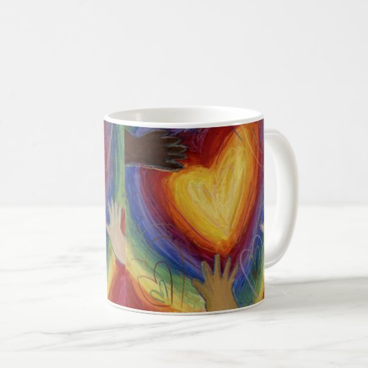 Handschuhe & Herz Diversity Liebe Art Custom Kaffe Kaffeetasse (VorderseiteRechts)