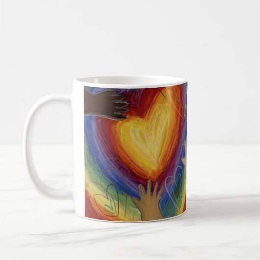 Handschuhe & Herz Diversity Liebe Art Custom Kaffe Kaffeetasse (Links)