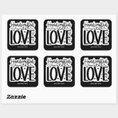 Handschuhe mit Aufkleber für Lieben (Blatt)