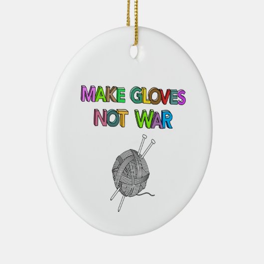 Handschuhe statt Krieg Keramik Ornament (Rechts)