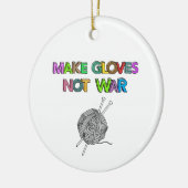 Handschuhe statt Krieg Keramik Ornament (Links)