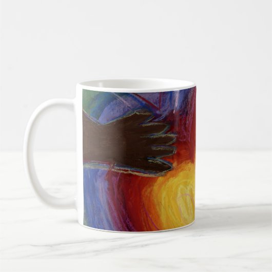 Handschuhe und Herz Liebe Diversity Art Kaffeekupp Kaffeetasse (Links)
