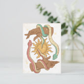 Handschuhe und Schlangen okkulte Postkarte (Stehend Vorderseite)