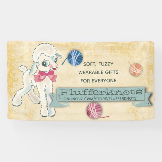 Handschuhe zeigen Lamm-Schafe Stricken Häkelkuchen Banner (Horizontal)