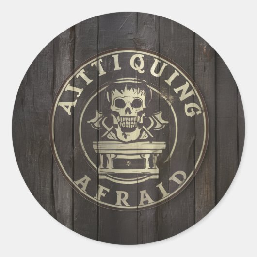 Handschuhschädel Runder Aufkleber (Vorderseite)