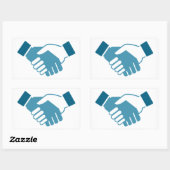 Handschüttelung Rechteckiger Aufkleber (Blatt)