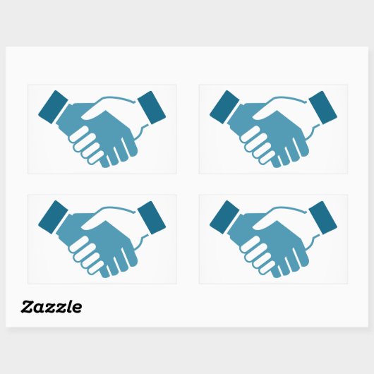 Handschüttelung Rechteckiger Aufkleber (Blatt)