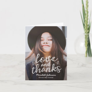 Handscript Glück EDITABLE FARBE Vielen Dank Karte