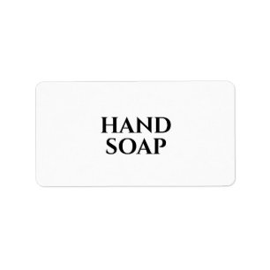 Handseife. Adressaufkleber