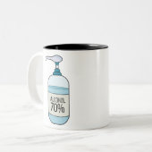 Handseilgel mit 70% Alkohol Zweifarbige Tasse (Vorderseite Links)