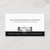 Handshake Beruflich Black Gray Visitenkarte (Vorderseite)