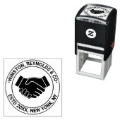 Handshake Business Beruflich Name Estedatum LOC Permastempel (Beispiel)